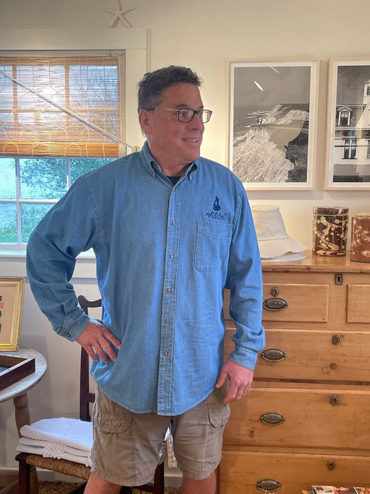 Harriton Men’s Long Sleeve Denim Shirt